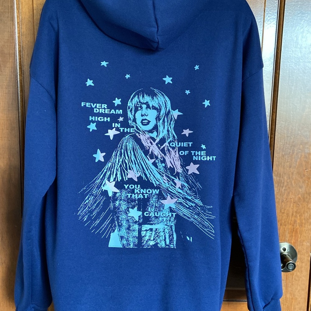 Taylor Swift Cruel Summer Hoodie Sweatshirt Navy Blue Size XL